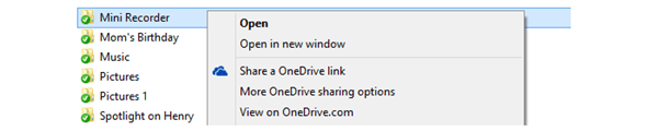 OneDrive Windows Explorer  , Teilen