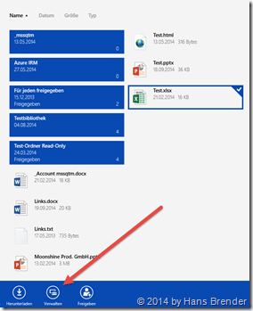 OneDrive for Business: Löschen einer Datei