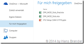 OneDrive for Buisness: für mich freigegebene Dateien