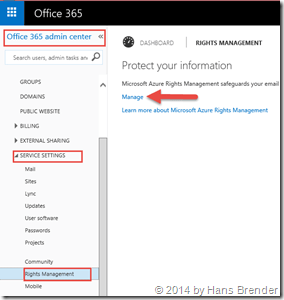 Office 365 Admin Center: Rechteverwaltung