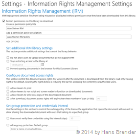 Sharepoint Bibliothek, Bibliothekseinstellungen, Rechteverwaltung ,Einstellungen, Optionen