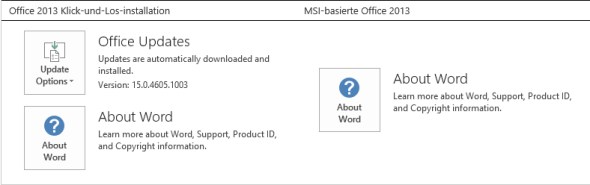 C2R Version von Office