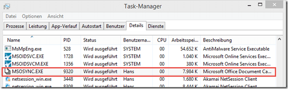 Task-Manager unter Windows 8.1