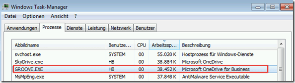 Task-Manager unter Windows 7