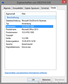 Groove.exe, Version 15.0.4763.1000