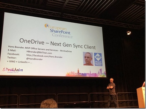 European SharePoint Conference, Next Generation Sync Client, NGSC, OneDrive, OneDrive for Business
