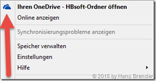 Wolkensymbol im Dialog vorhanden