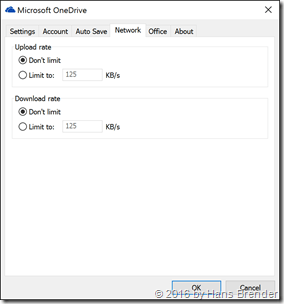 OneDrive Personal, Netzwerk-Einschränkungen