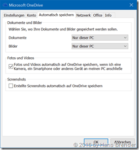 OneDrive:  automatisch Speichern