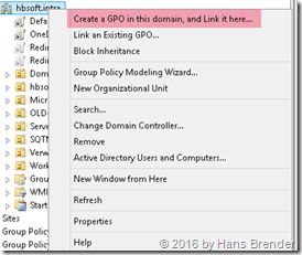 Create a new GPO