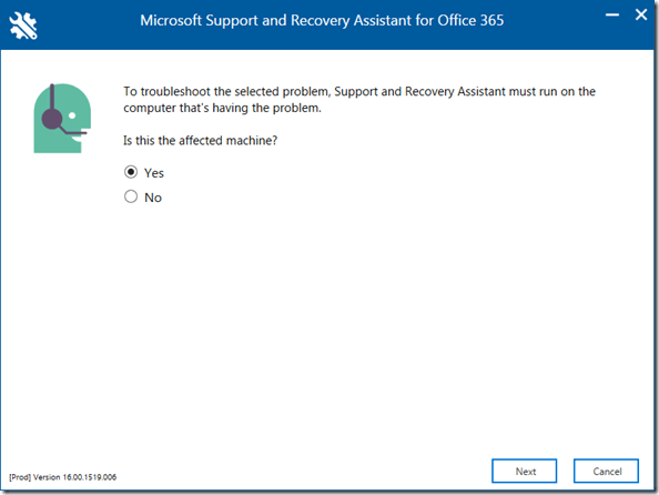 SARA: muss auf dem Computer installiert sein, wo das Problem existiert