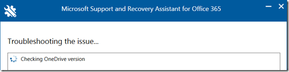 SARA: Die installierte OneDrive Version (NGSC) wird überprüft