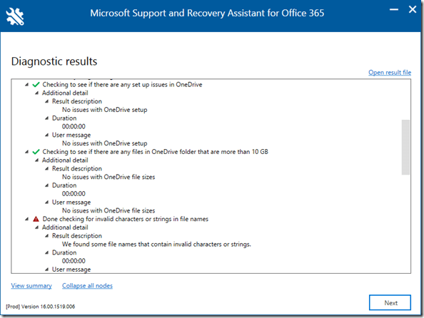 SARA: Auflistung im Detail II