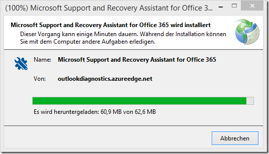 Download.... Support und Wiederherstellungs Assistent für Office 365