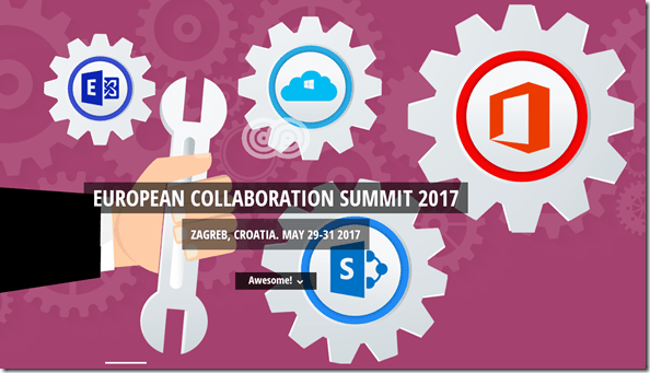 European Collaboration Summit 2017, Zagreb, Craotia, May 29-31