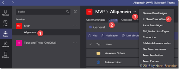 Schritt für Schritt Anleitung, Dateien aus Teams lokal zu sychroniseren.