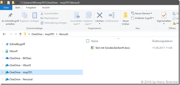 Next Generation Sync Client; Dateinamen mit Sonderzeichen 