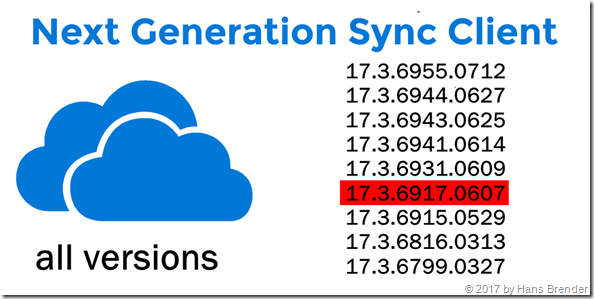 Next Generation Sync Client Version 17.3.6955.0712