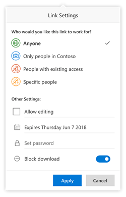 Teilen: Passwort und Blocken
