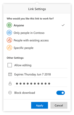 Teilen: Passwort und Blocken