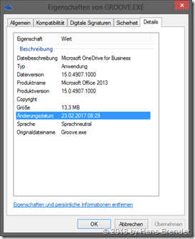 Groove Sync Client Version 15.0.4907.1000