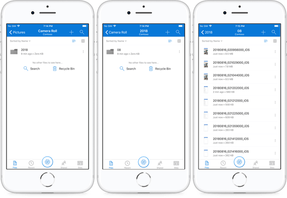 Verschachtelte Ordner beim Kamera-Upload unter Apple iOS