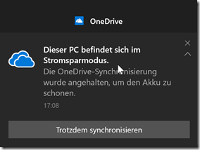 Akku Einstellung Benachrichtigung
