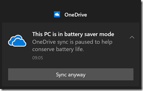 Battery Saving Notification
