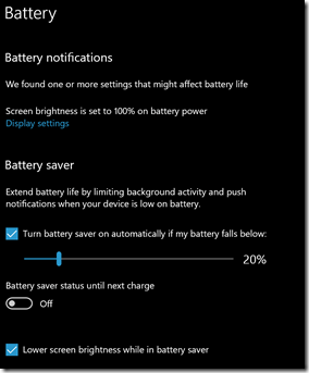 Battery Saving Settings