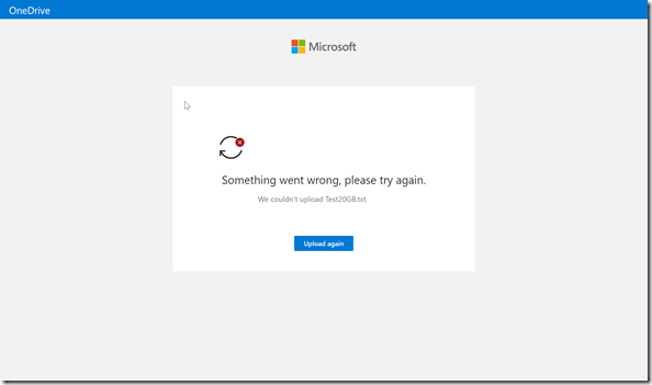 Fehlermeldung beim Upload