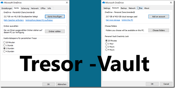Personal Vault Inactivity lock