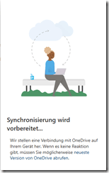 Vorbereiten zur Synchronisierung
