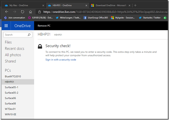 Sceurity check before I can fetch files