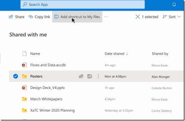 einen Kurzlink ztu OneDrive hinzufügen