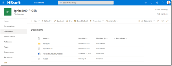 Web Browser view of the library