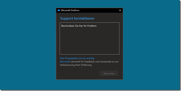 OneDrive (for Business) Ticket Erzeugung