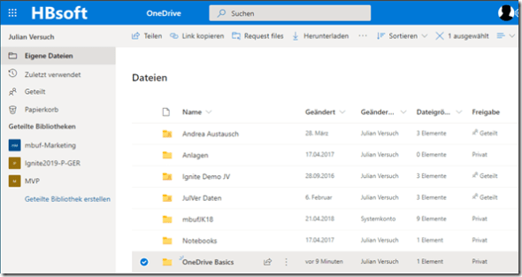 Sharing a folder, not only the document