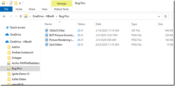 Integration and icons of added folders in Onedrive : here File -Explorer
