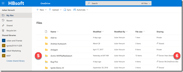 Display My files- different icons