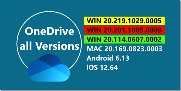 OneDrive new Versions avilable: 20.219.1029.0005