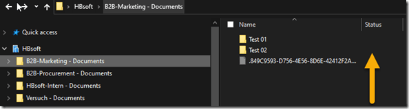OneDrive: No status icon means no synchronization