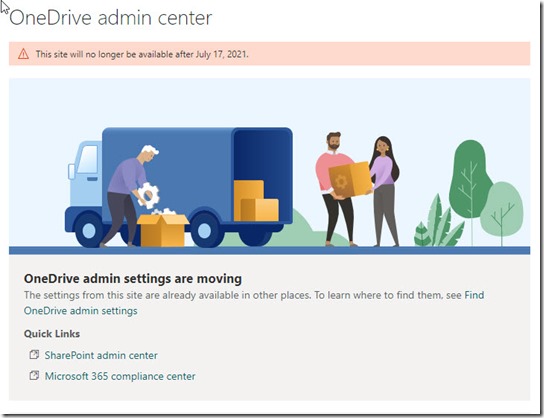 OneDrive Admin Center