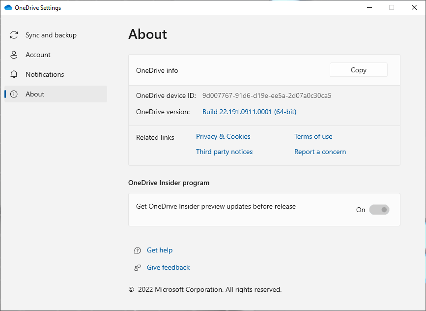 So sollte die Einstellung  für OneDrive for Business aussehen, wenn die Gruppenrichtlinie aktiv ist.