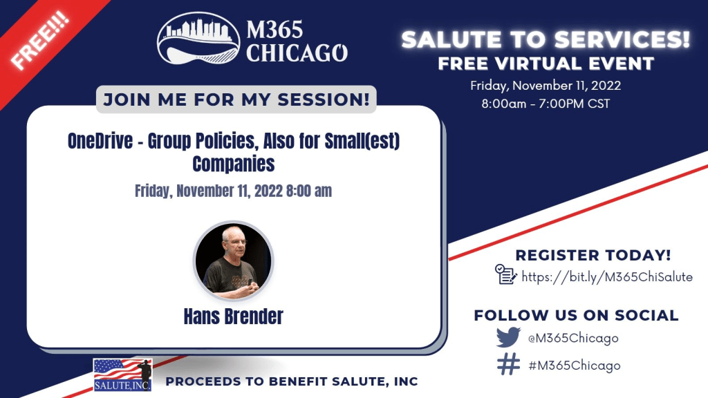 M365 Chicago - Salute to Services. Free Virtual Event