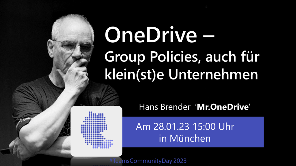 
TeamsCommunityDay 2023 in München
Vortrag zu OneDrive