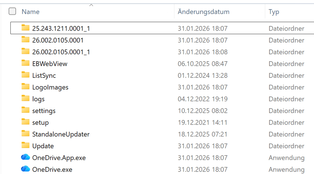 Installation folder for OneDrive versions